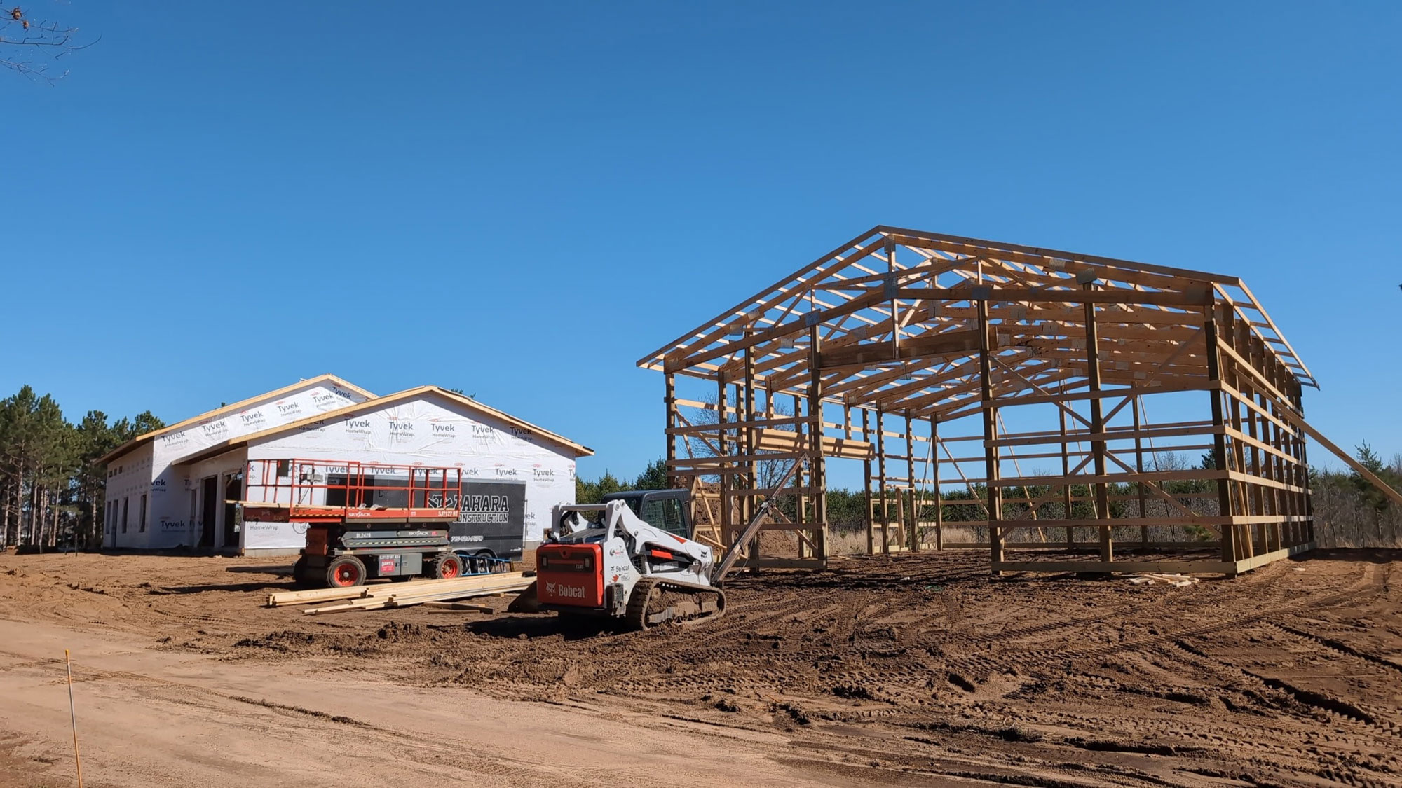 Pole barn Shop and House