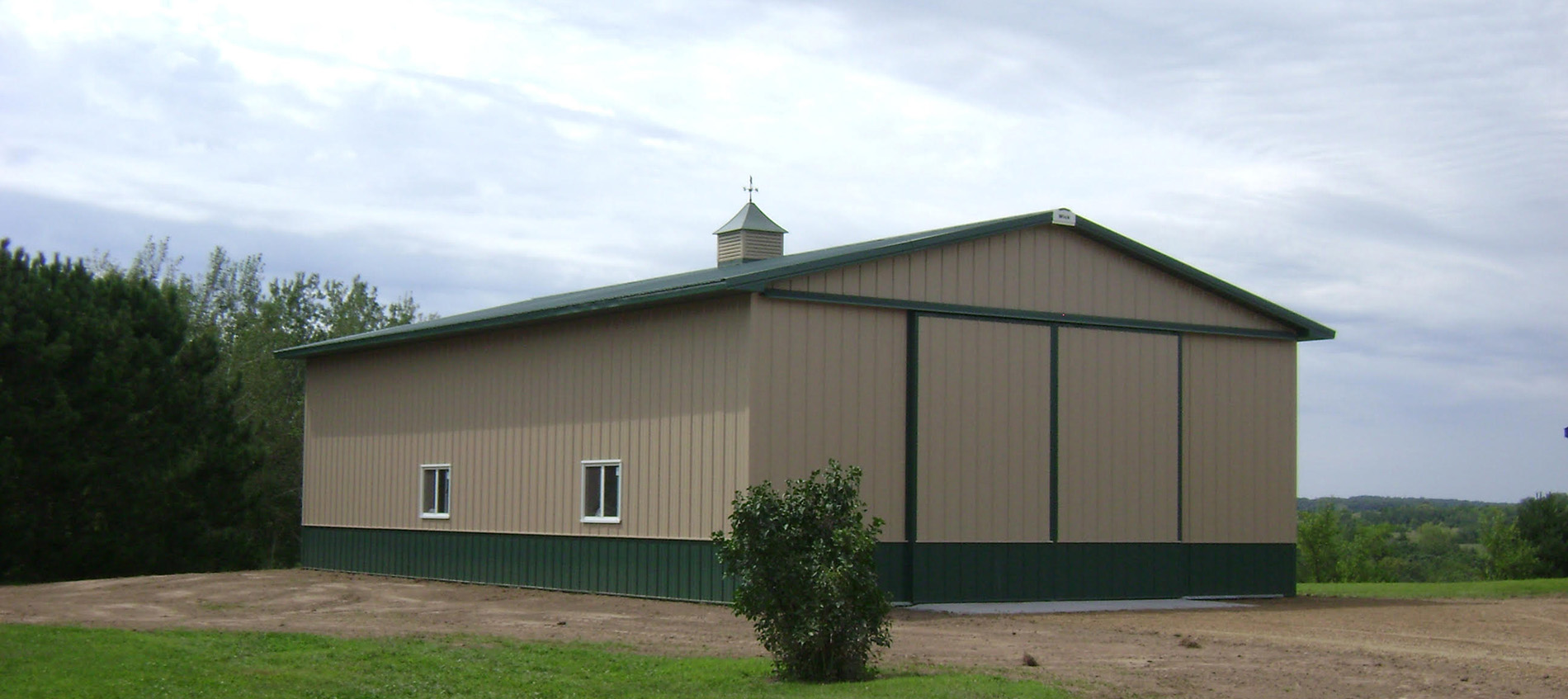 post frame suburban building